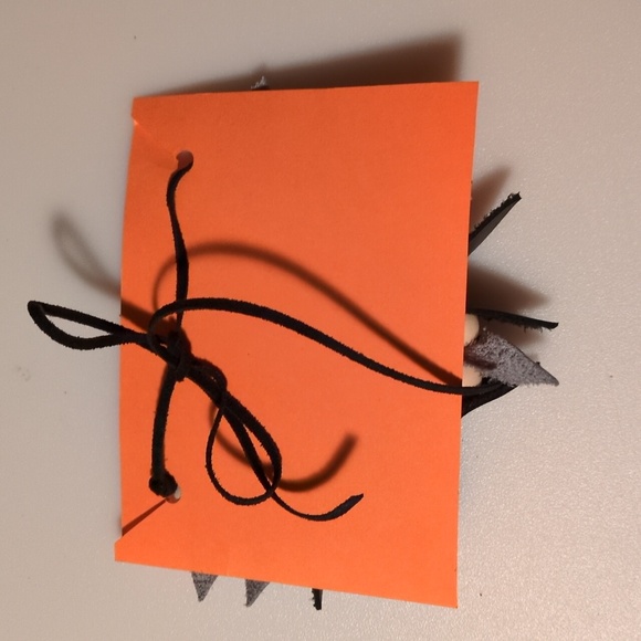 Handmade Genuine Leather Natural Wood Necklace Choker Bracelet Black #08 - Picture 4 of 11